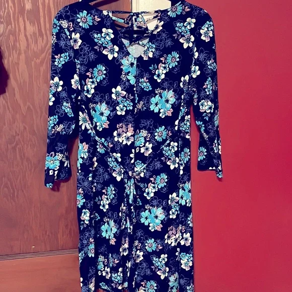 Justice Blue Floral Dress - Picture 3 of 3